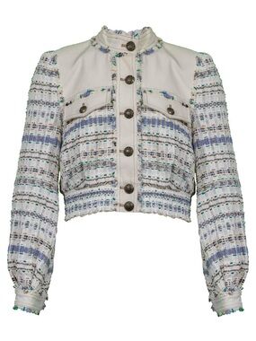 Veronica Beard Darren Cropped Tweed Jacket